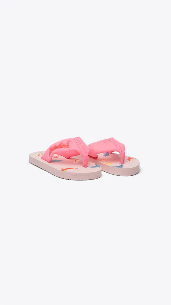 Padded Strap Flip Flop with Allover Dolphin Print