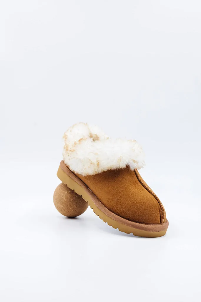 PAWJ Cubby Jr. Kids Slipper | Chestnut / Aspen Snow