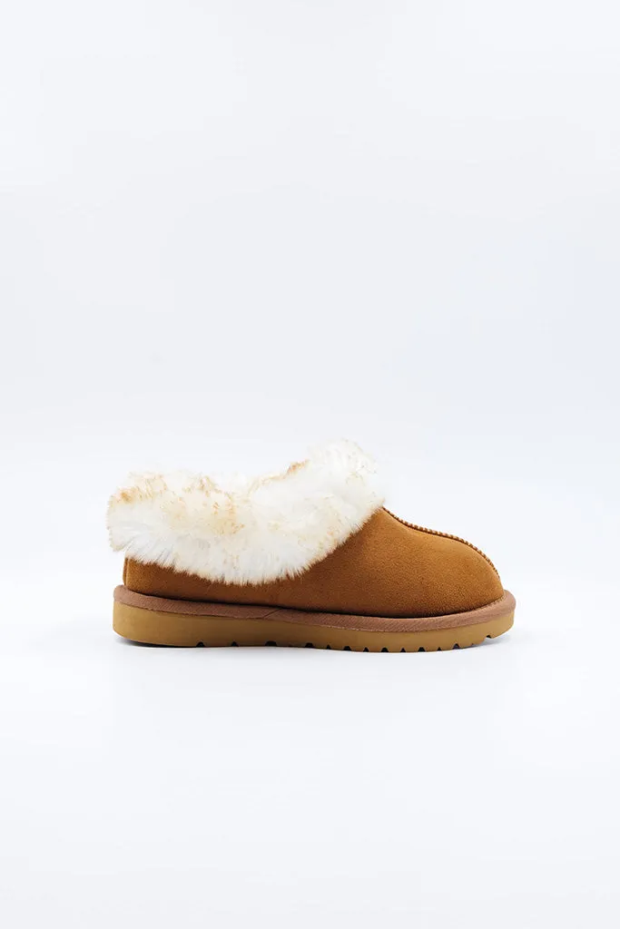 PAWJ Cubby Jr. Kids Slipper | Chestnut / Aspen Snow