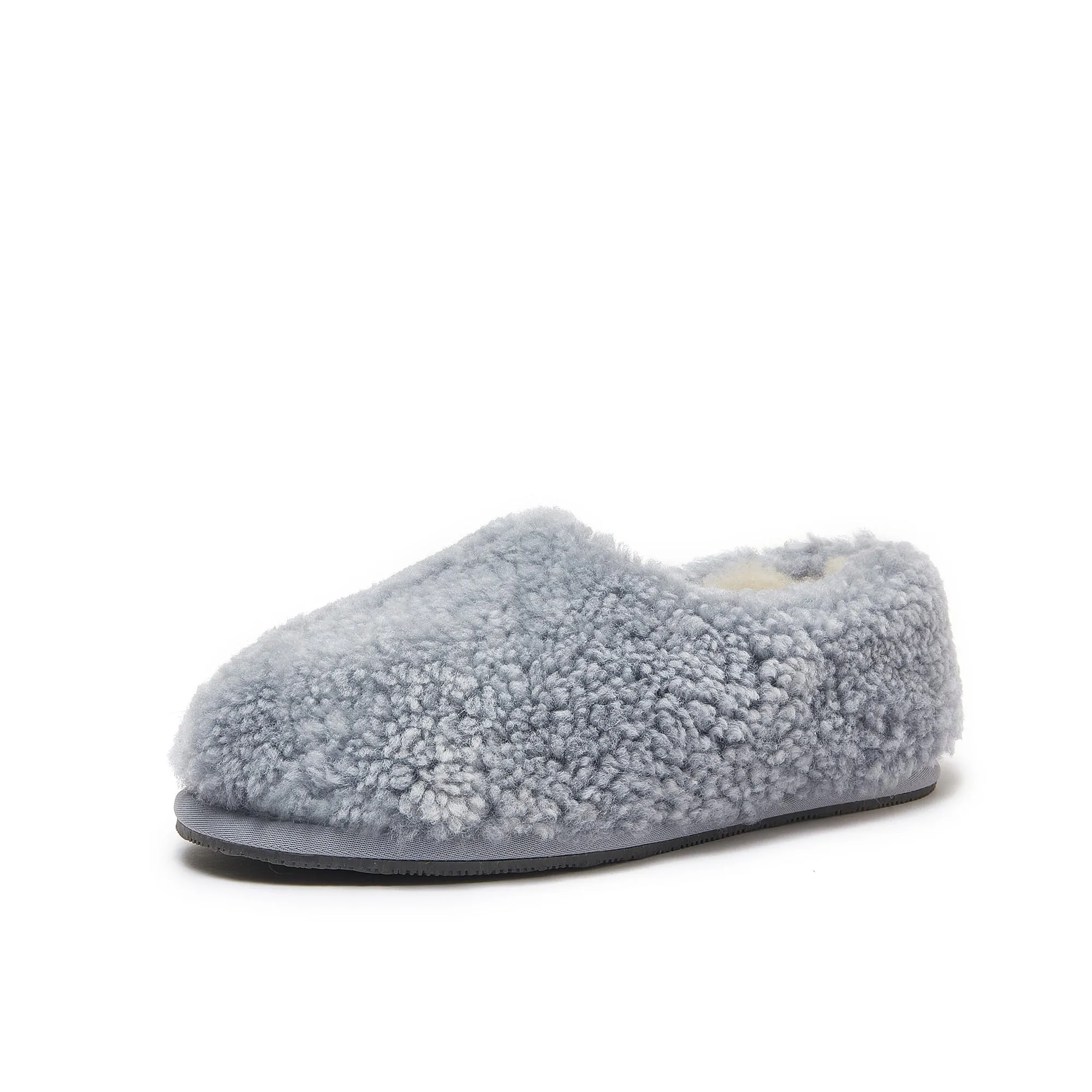 Peyton - Curly Wool Premium Men's Women's Unisex Sheepskin Slipper