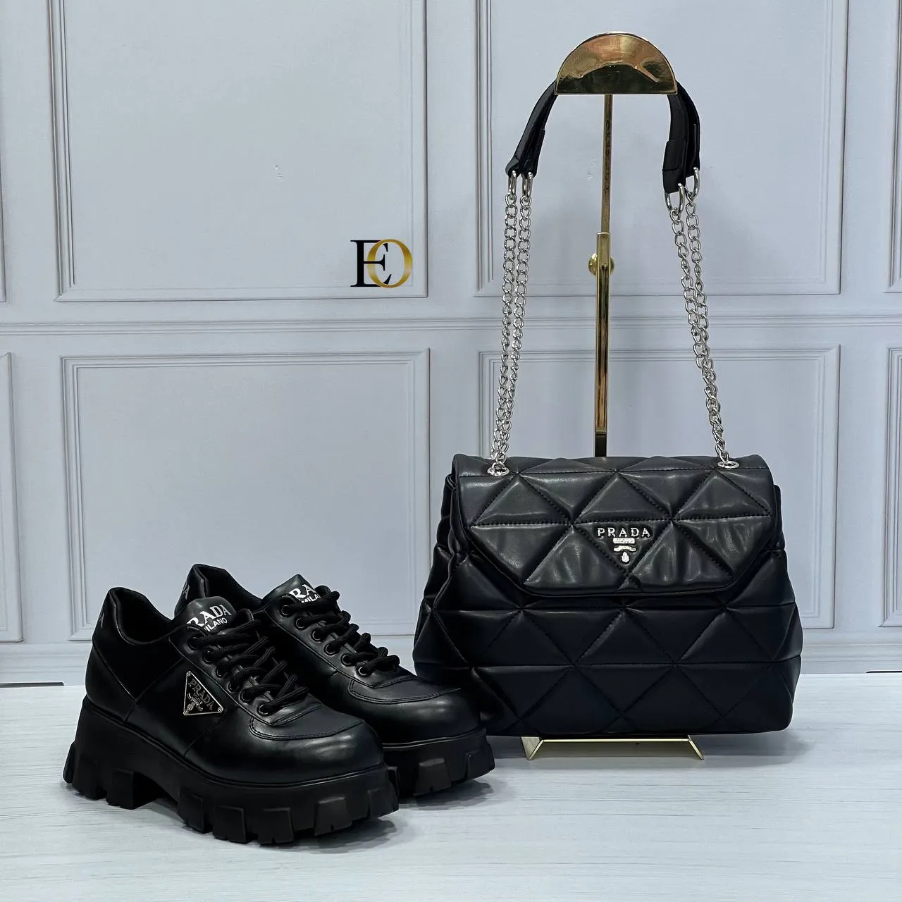 Prade High-soled shoe bag set