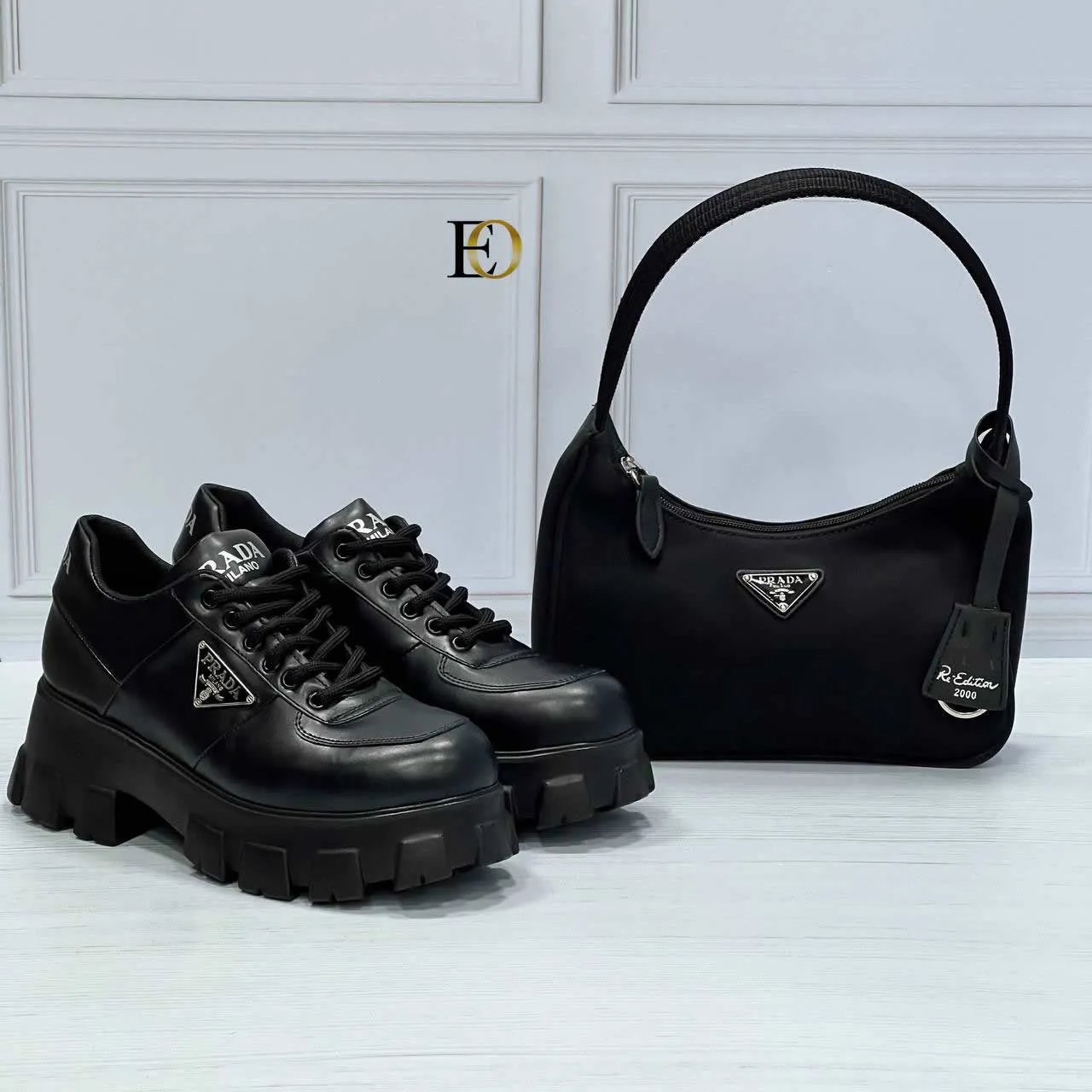 Prade High-soled shoe bag set