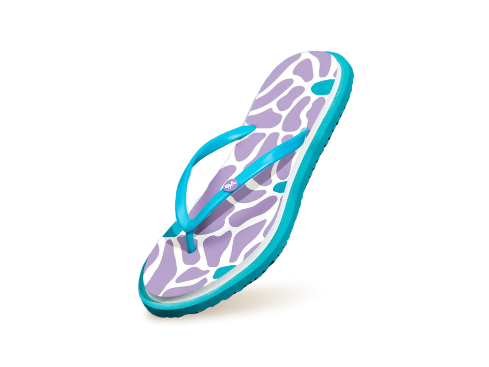 Printed Flip Flops : Lavender