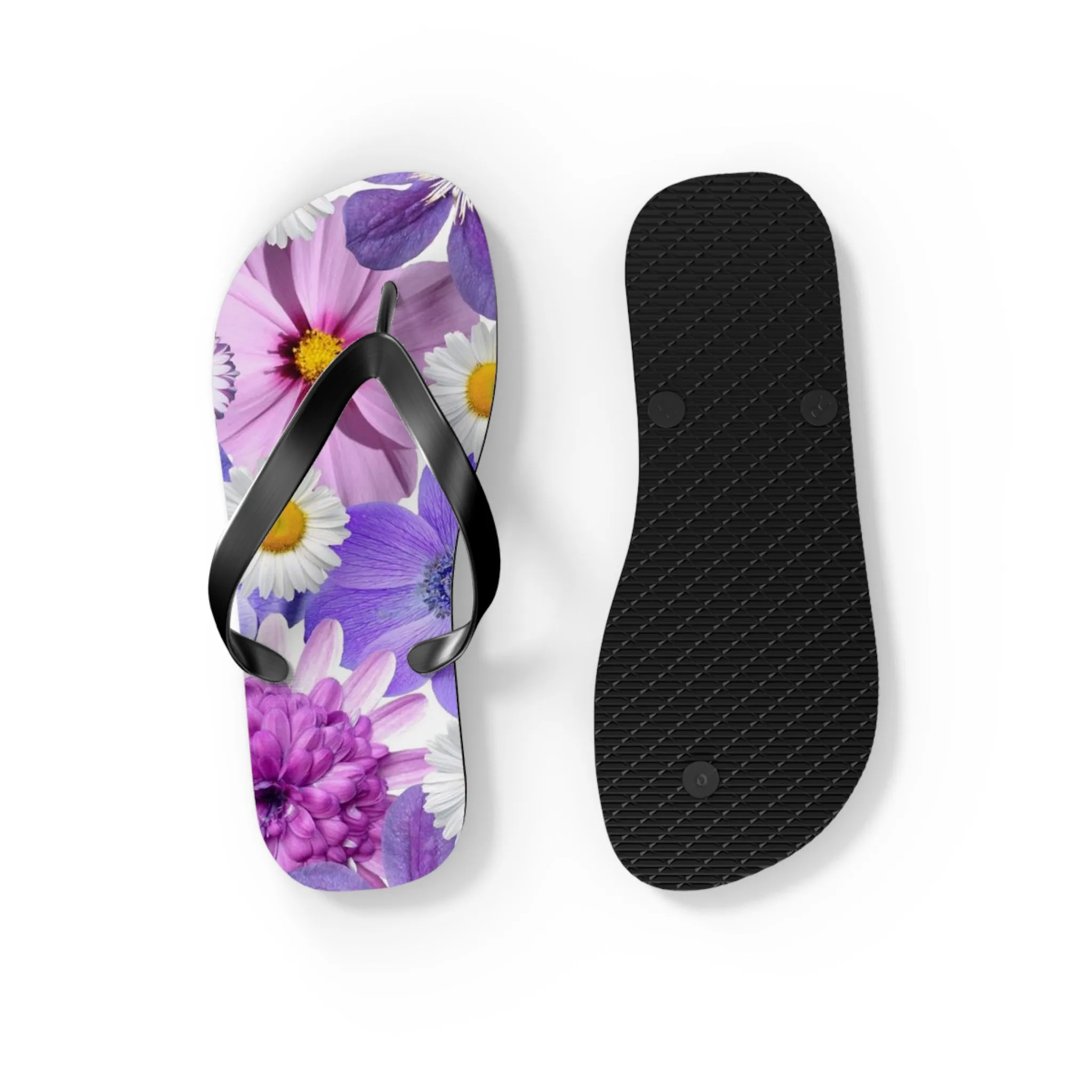 Purple Flowers - Inovax Flip Flops