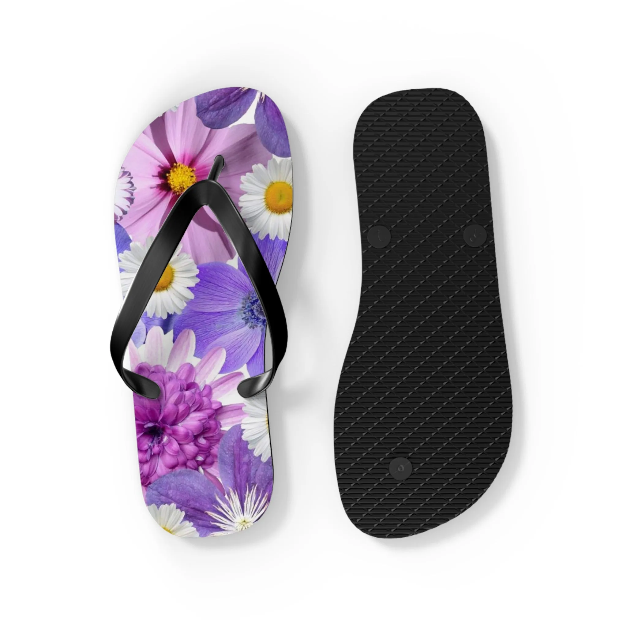 Purple Flowers - Inovax Flip Flops