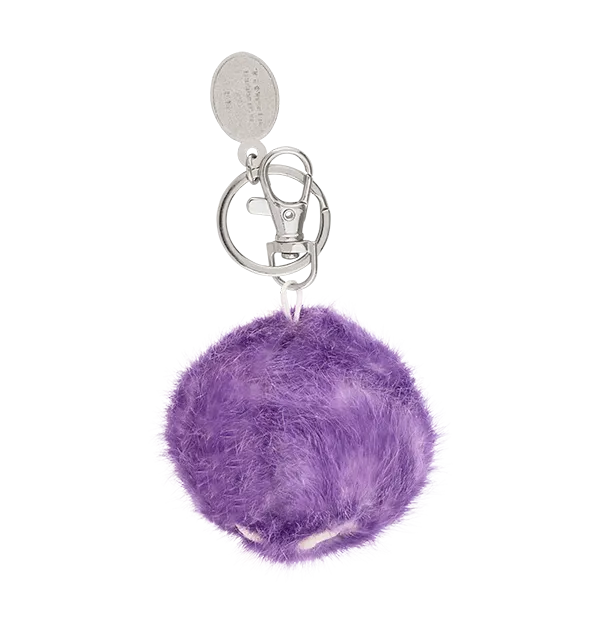 Purple Pygmy Puff Keyring