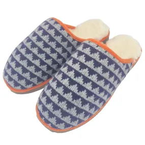 Purple Triangle Lambswool & Sheepskin Slippers - SMALL, MEDIUM & LARGE ONLY