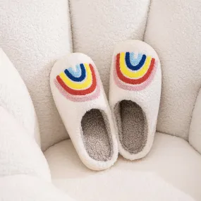 Rainbow Plush Slippers