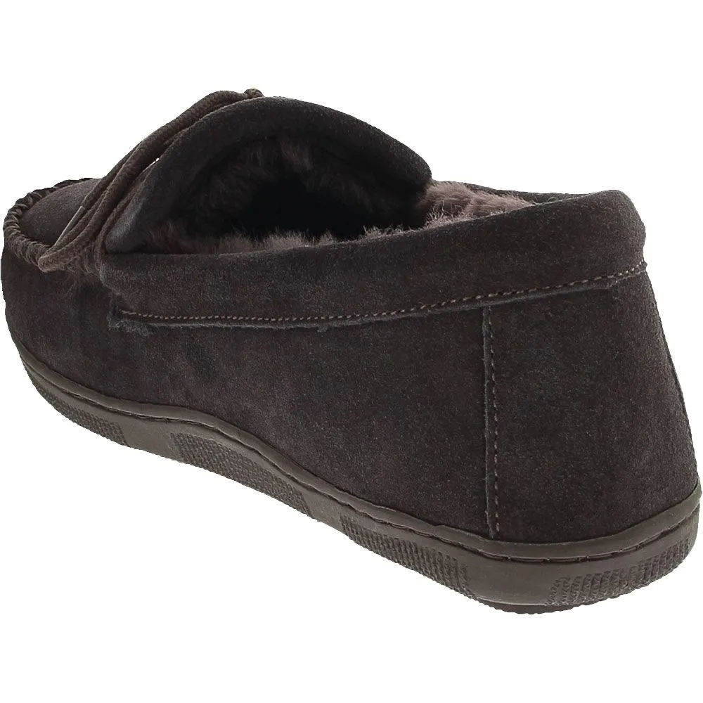 Ruby Leather® Men's Ciabatta Sheepskin Leather Slipper Moc