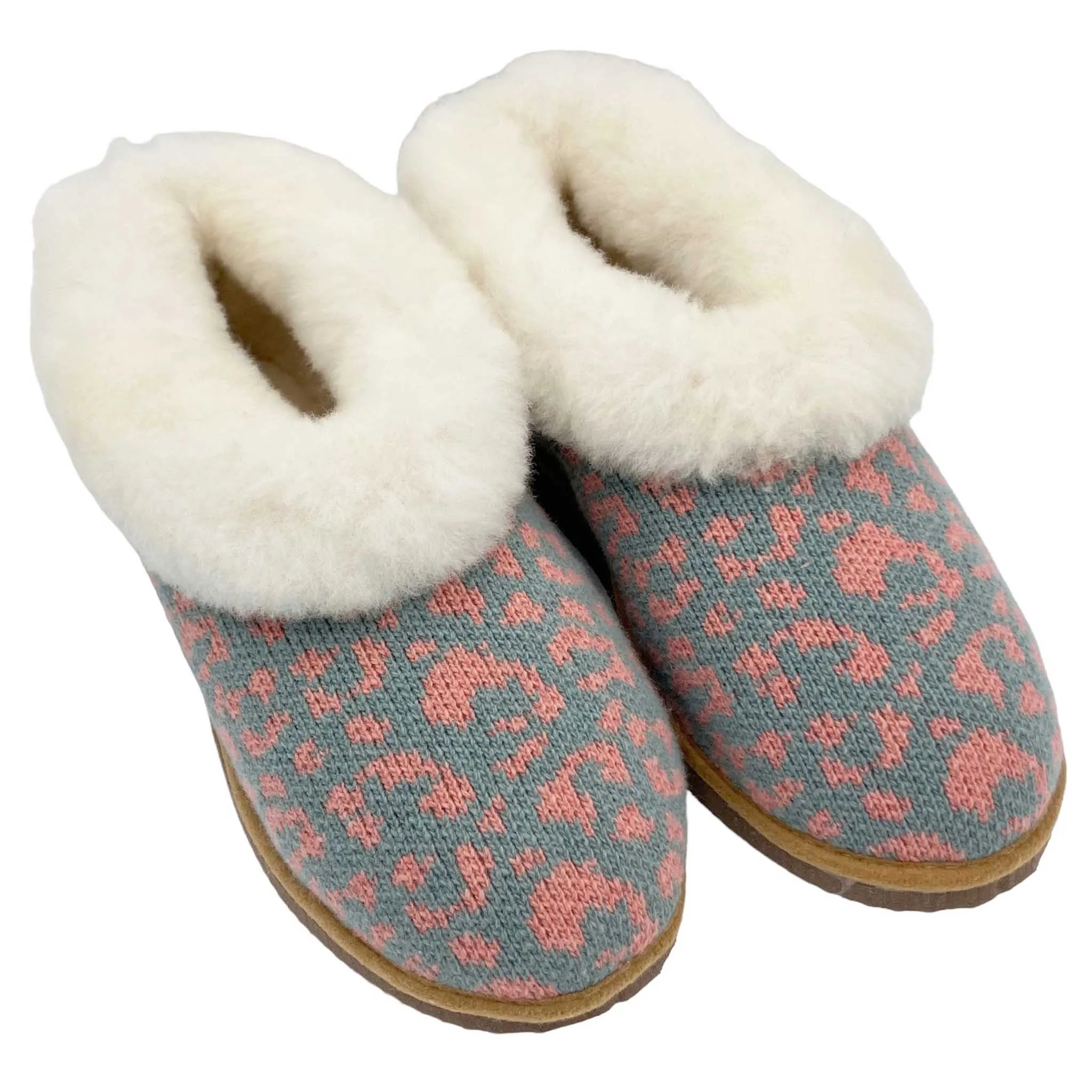 Sage & Pink Lambswool & Sheepskin Boot Slippers