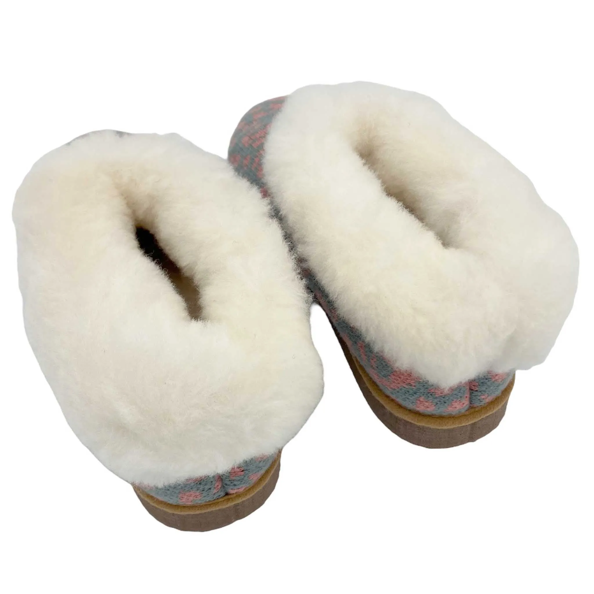 Sage & Pink Lambswool & Sheepskin Boot Slippers