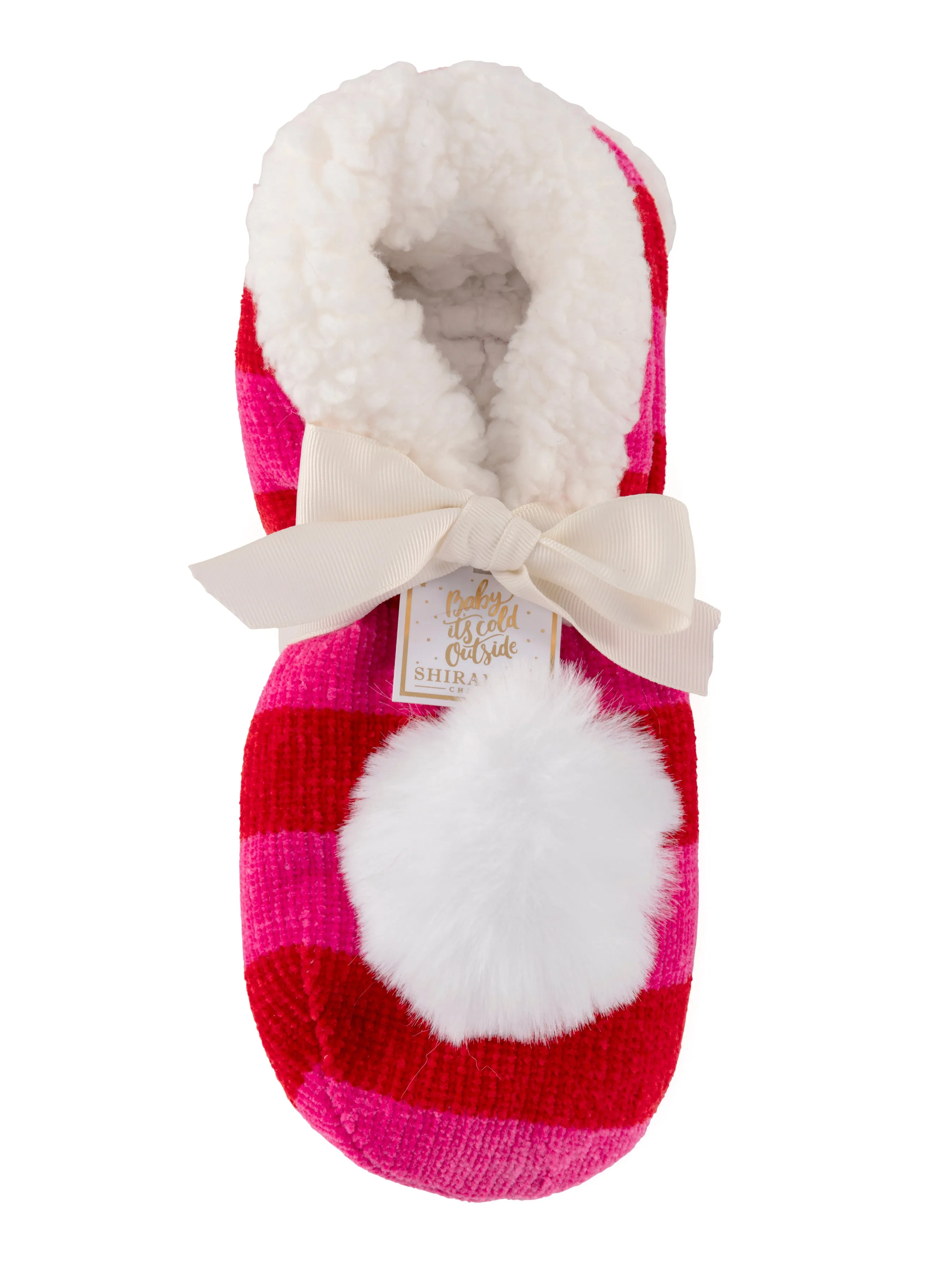 Shiraleah Arya Stripe Slippers, Pink