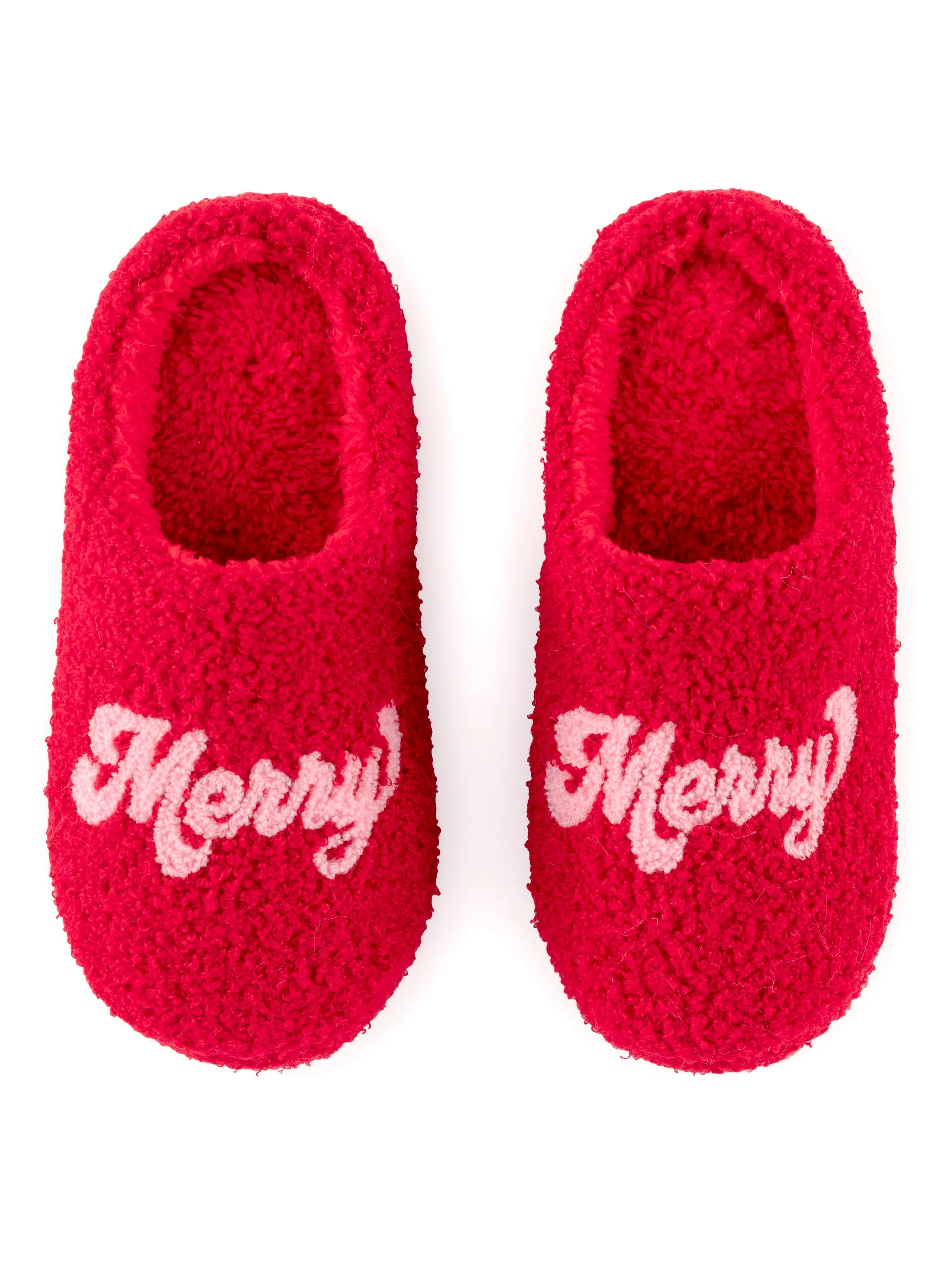 Shiraleah "Merry Merry" Slippers, Red