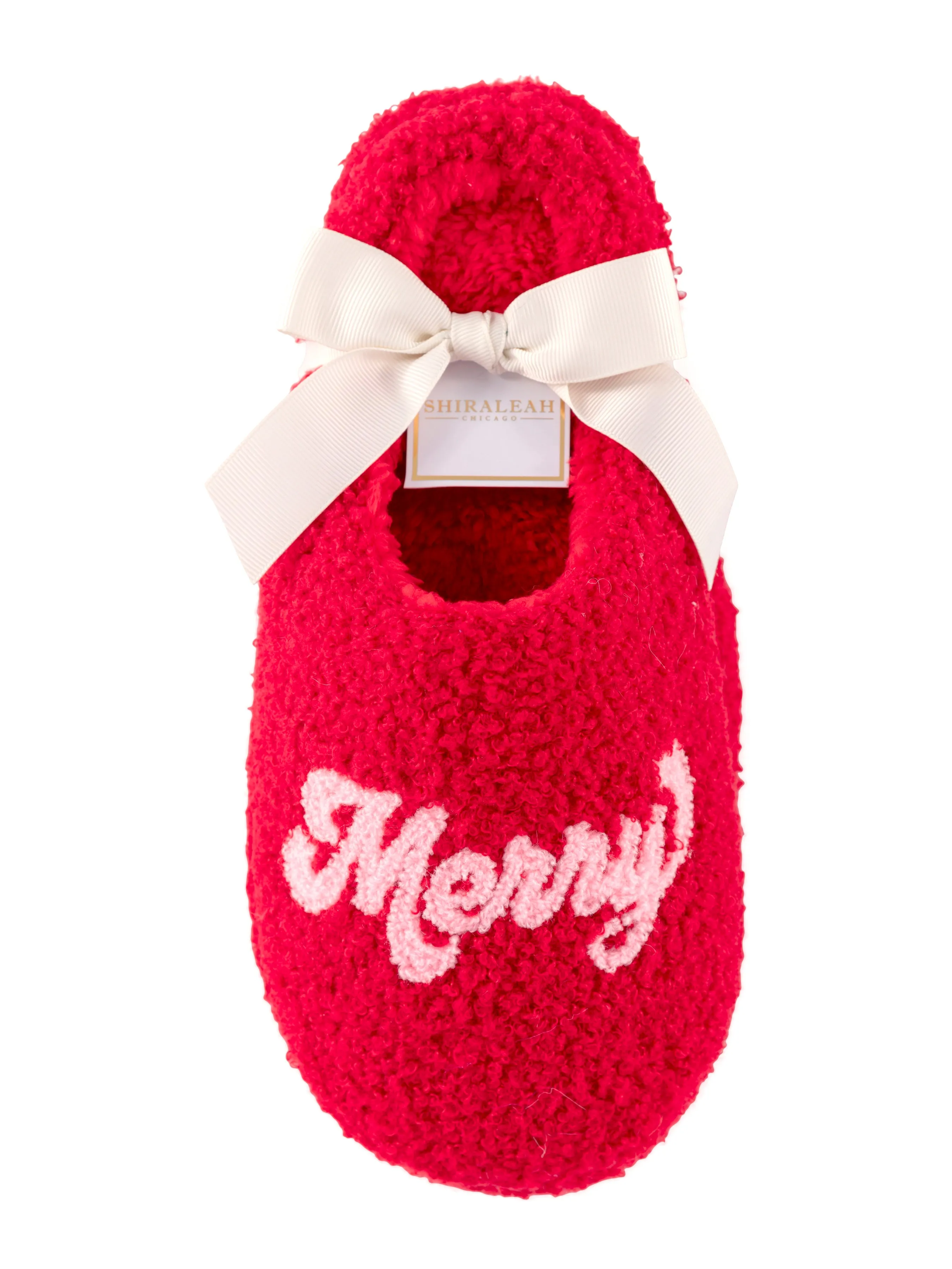 Shiraleah "Merry Merry" Slippers, Red