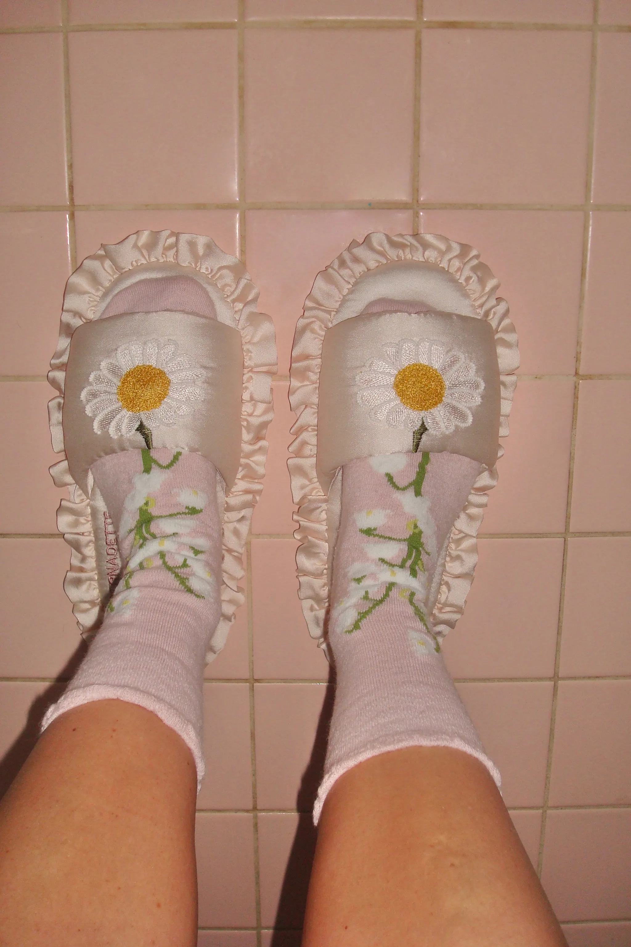 Silk Daisy Slippers