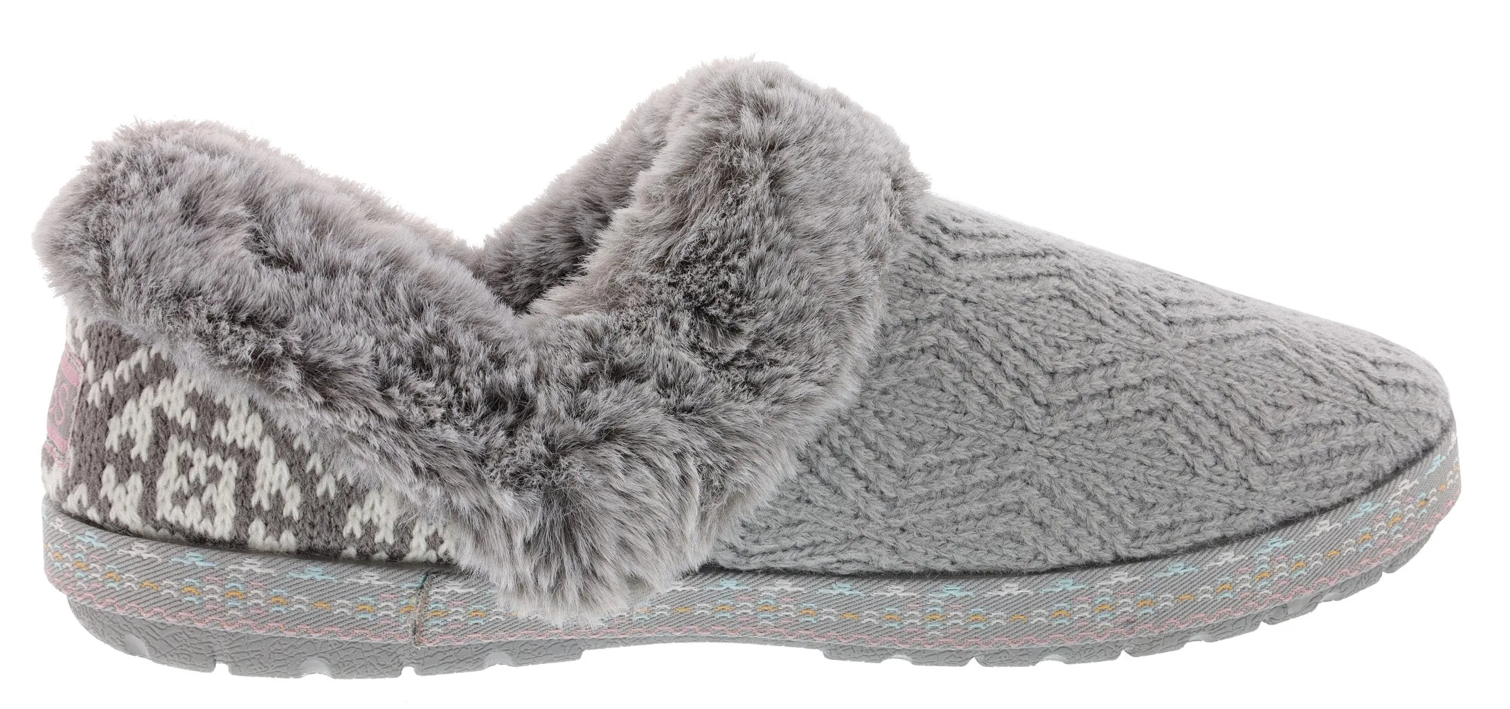 Skechers Women's Bobs Too Cozy-Deco Drifter Memory Foam Slippers