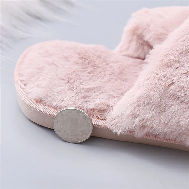 Soft Fluffy Cozy Faux Fur Slippers - Jennyhome