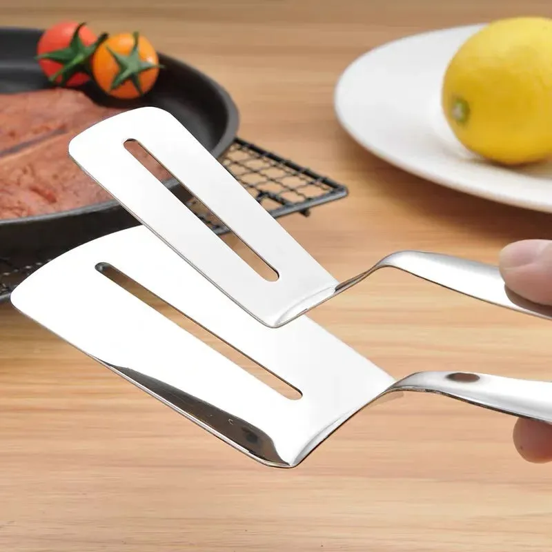 Stainless Steel Food Tongs / Non-Slip Barbecue Tongs