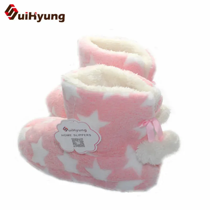 Star Pattern Slipper Boots for Women