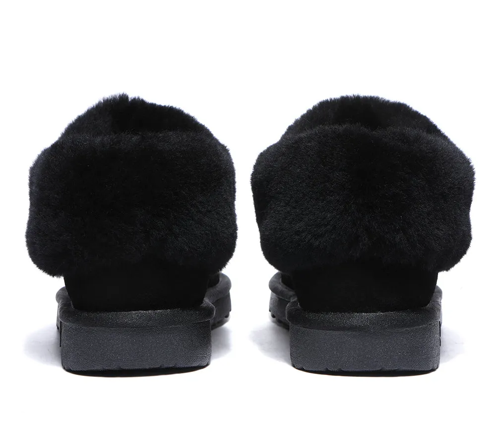 TARRAMARRA® UGG Premium Sheepskin Wool Collar Ankle Slippers Hana