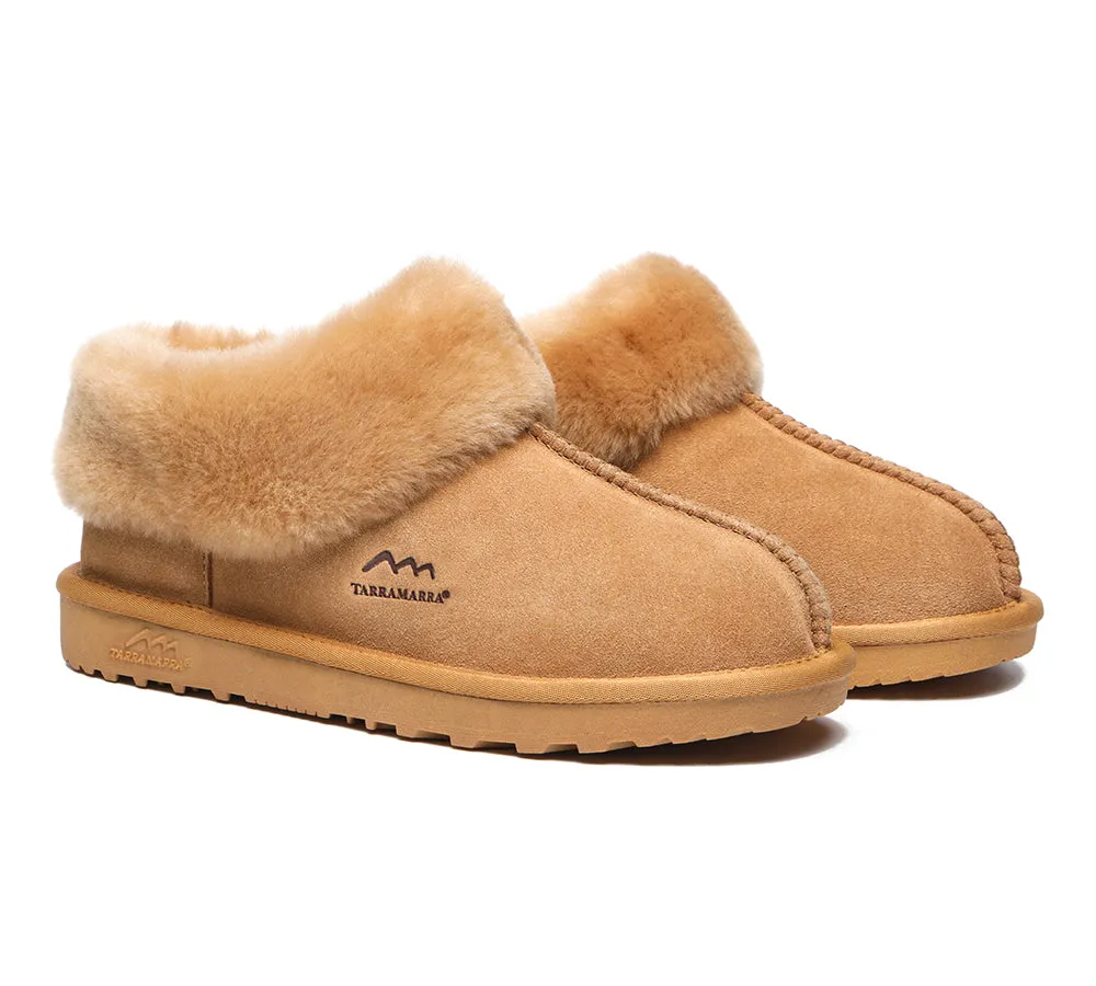 TARRAMARRA® UGG Premium Sheepskin Wool Collar Ankle Slippers Hana