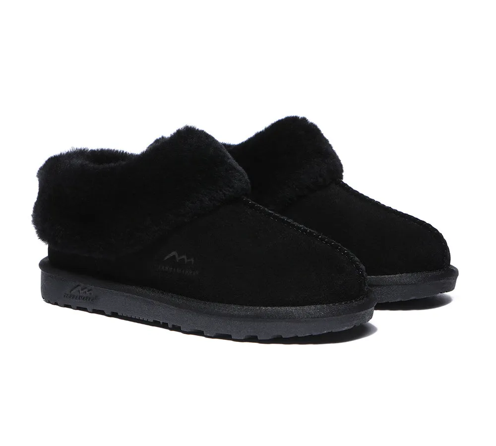 TARRAMARRA® UGG Premium Sheepskin Wool Collar Ankle Slippers Hana