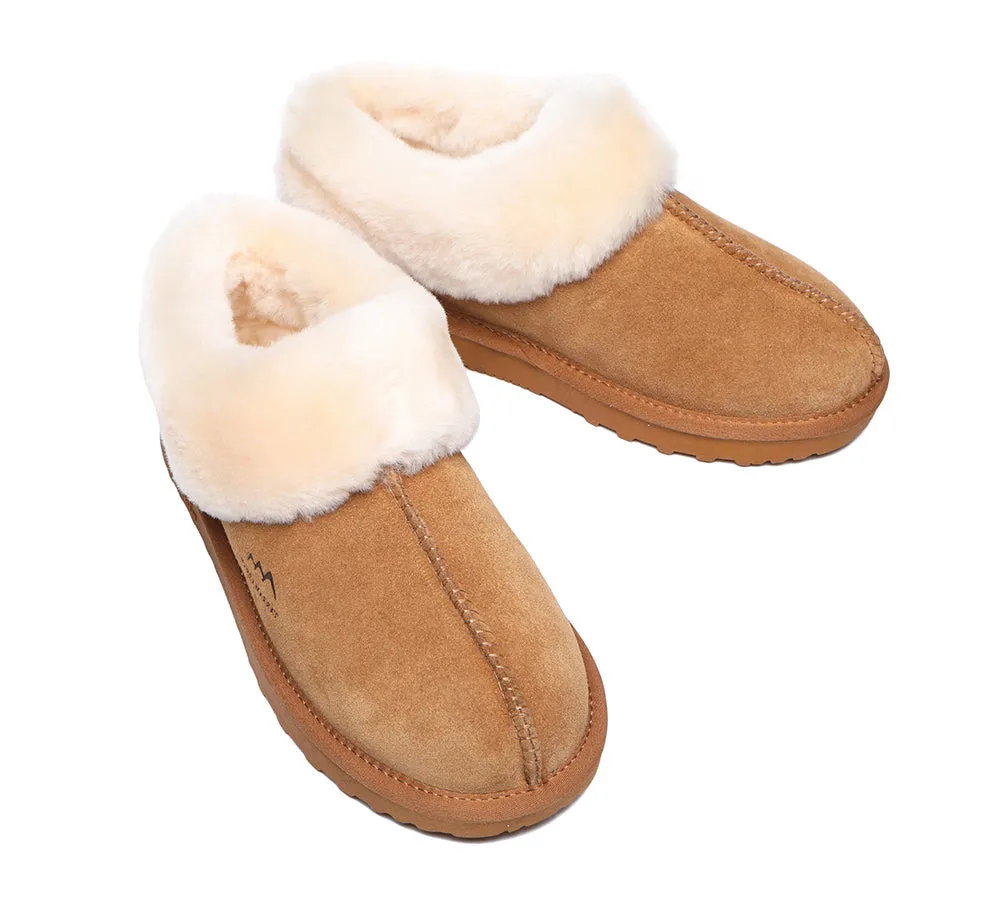 TARRAMARRA® UGG Premium Sheepskin Wool Collar Ankle Slippers Hana