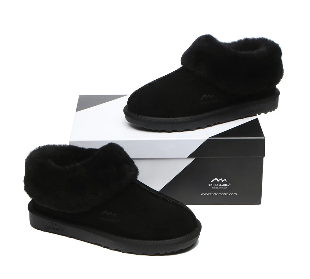 TARRAMARRA® UGG Premium Sheepskin Wool Collar Ankle Slippers Hana