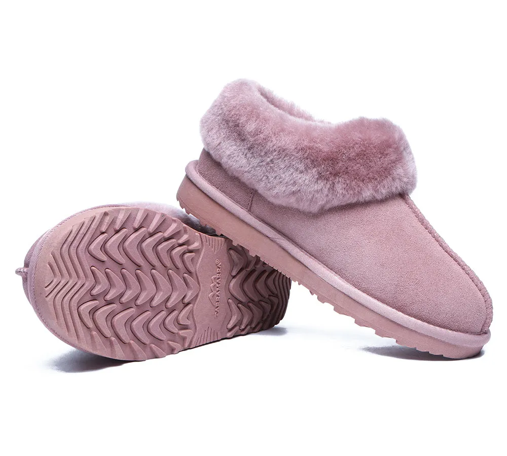 TARRAMARRA® UGG Premium Sheepskin Wool Collar Ankle Slippers Hana