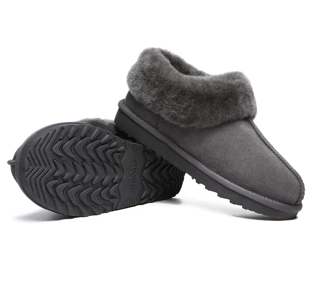 TARRAMARRA® UGG Premium Sheepskin Wool Collar Ankle Slippers Hana