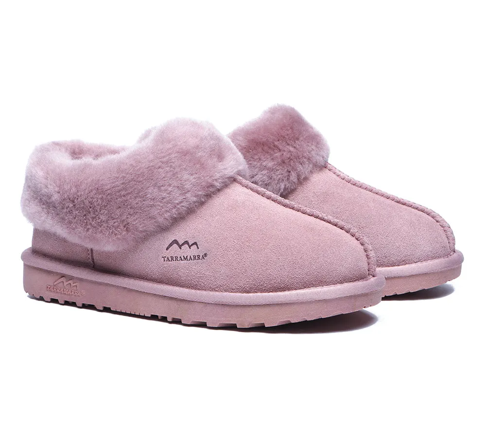 TARRAMARRA® UGG Premium Sheepskin Wool Collar Ankle Slippers Hana