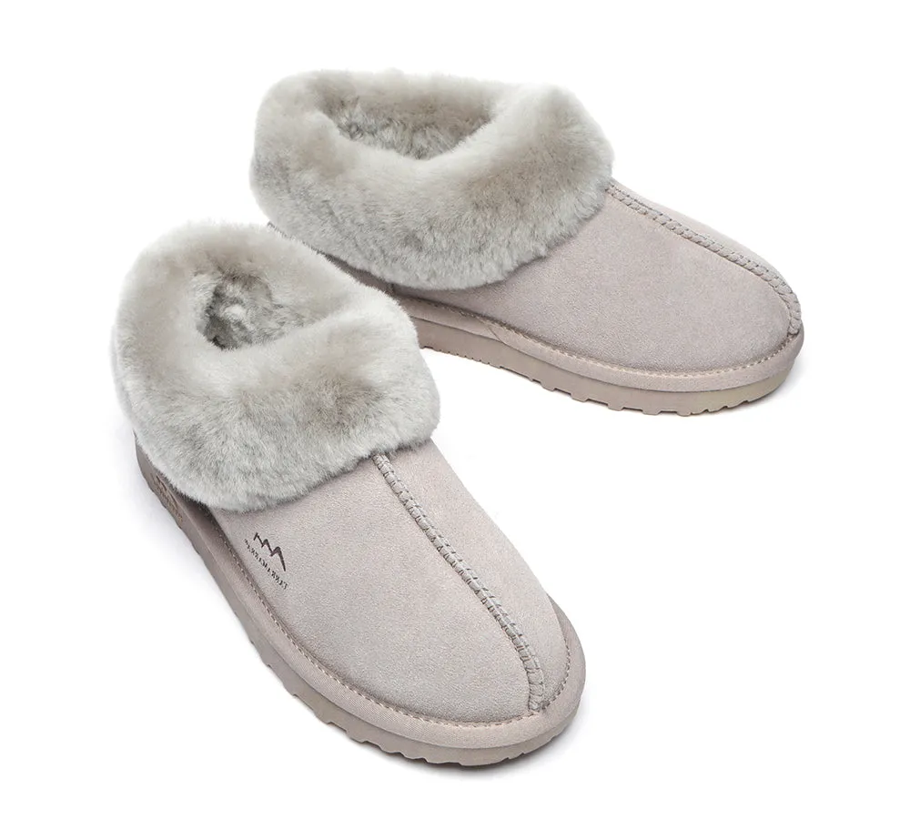 TARRAMARRA® UGG Premium Sheepskin Wool Collar Ankle Slippers Hana