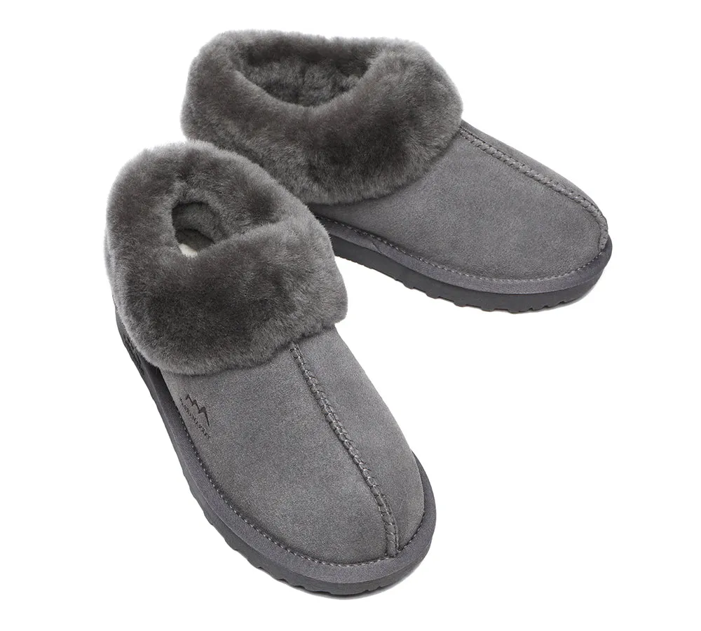 TARRAMARRA® UGG Premium Sheepskin Wool Collar Ankle Slippers Hana