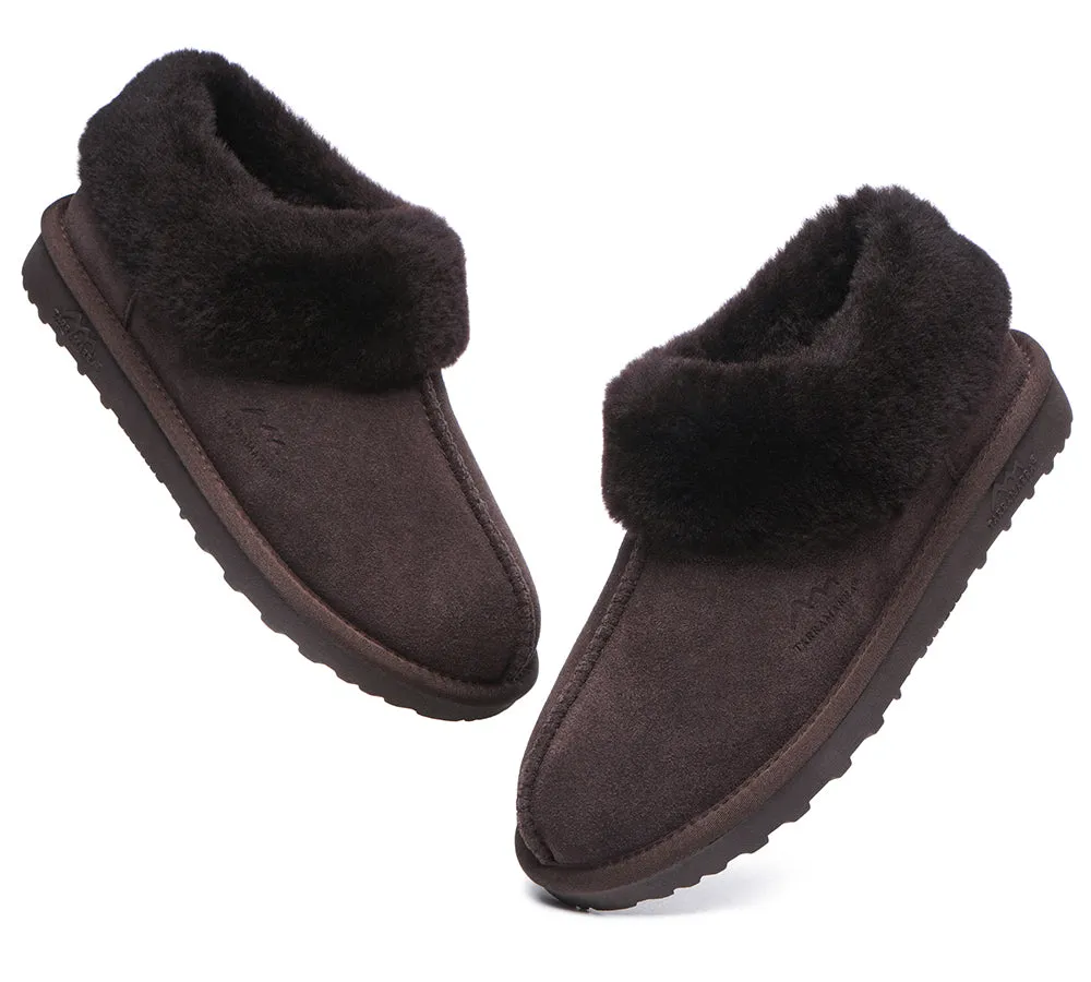 TARRAMARRA® UGG Premium Sheepskin Wool Collar Ankle Slippers Hana