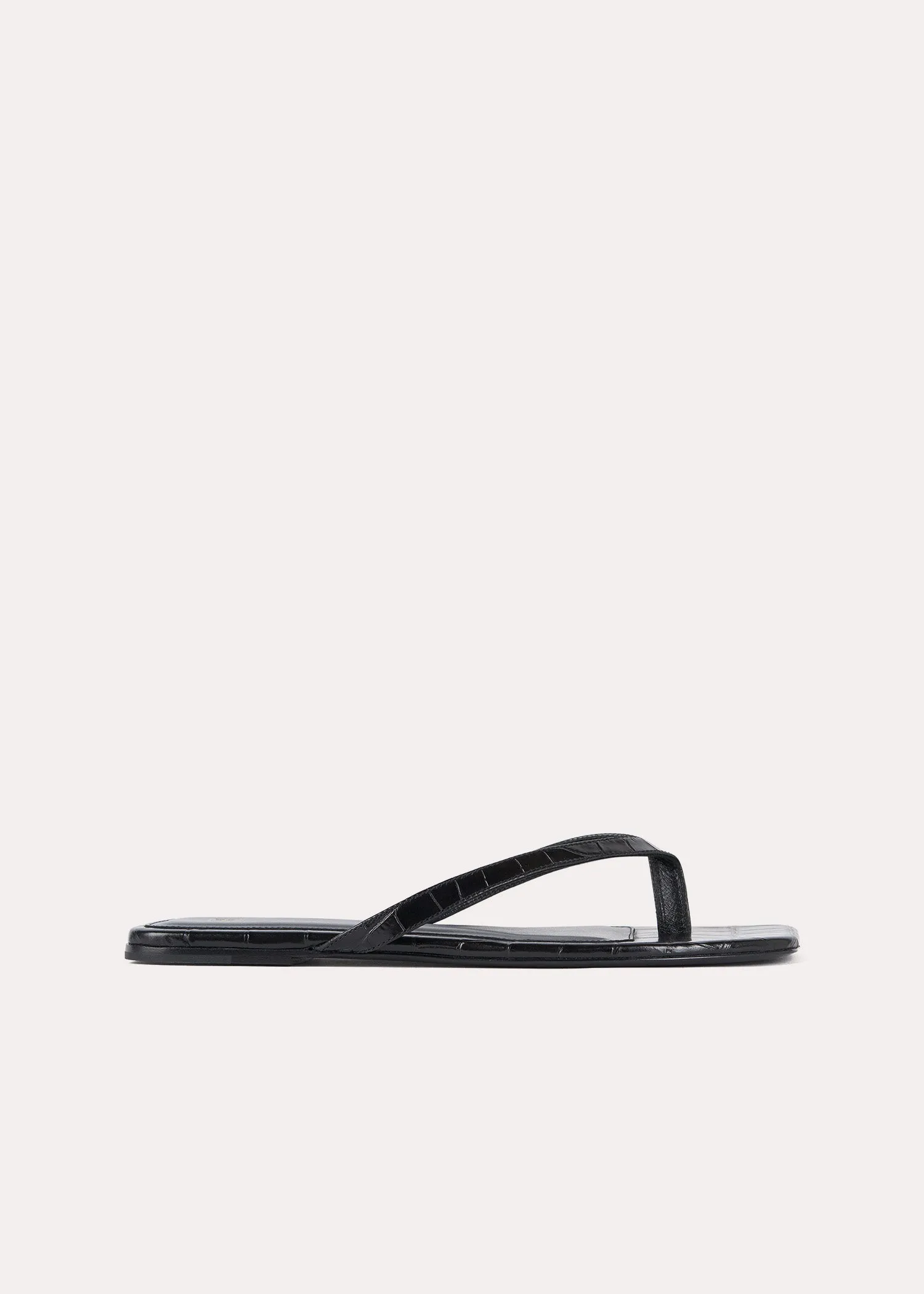 The Flip-Flop Flat black croco