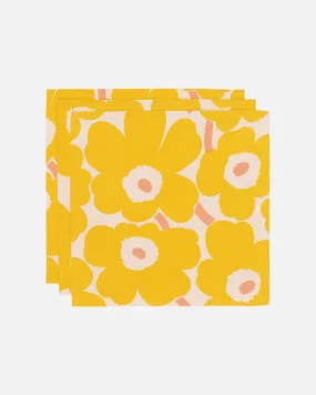 unikko sateen cotton napkins set of 3