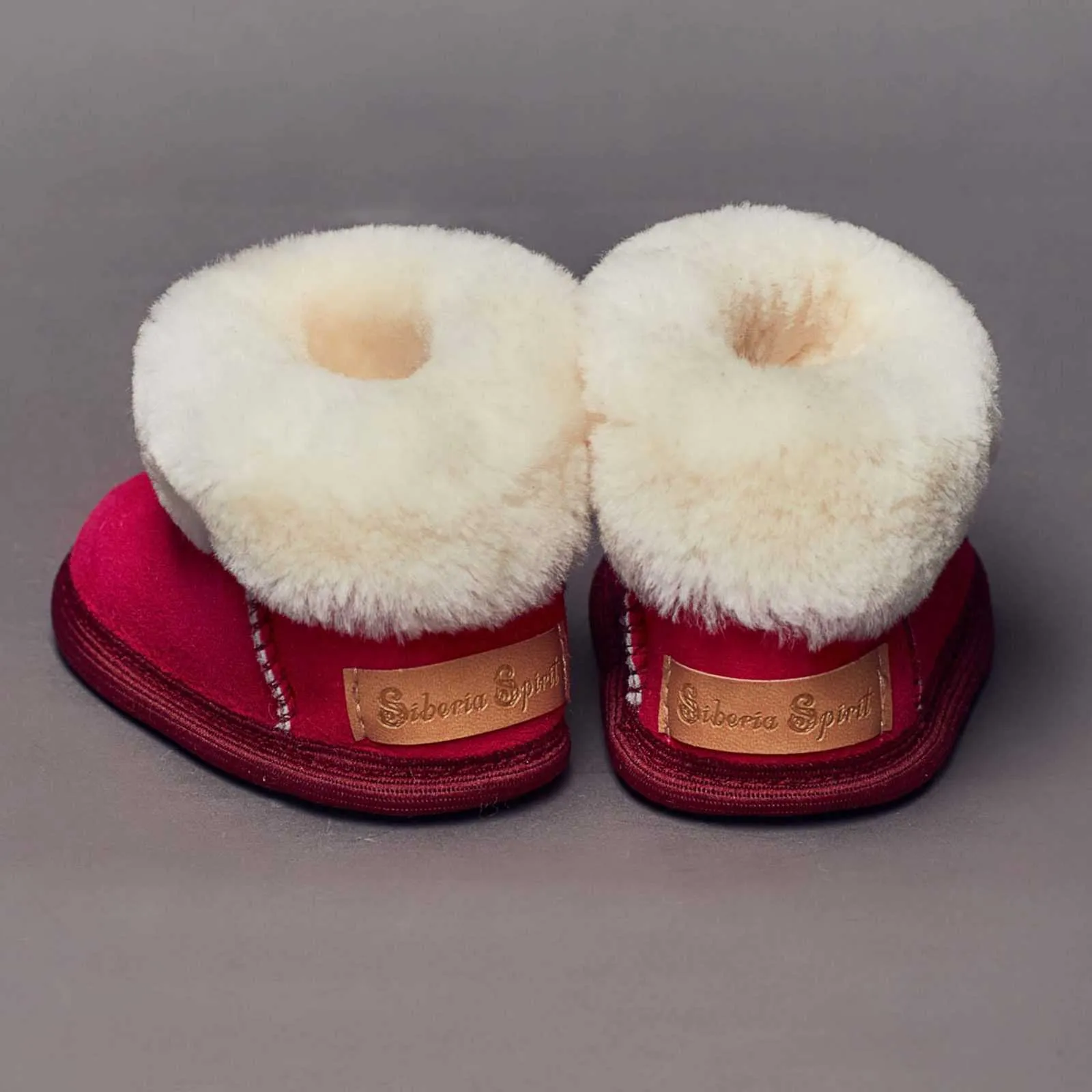 Unisex Fuchsia Toddler's Sheepskin Slippers