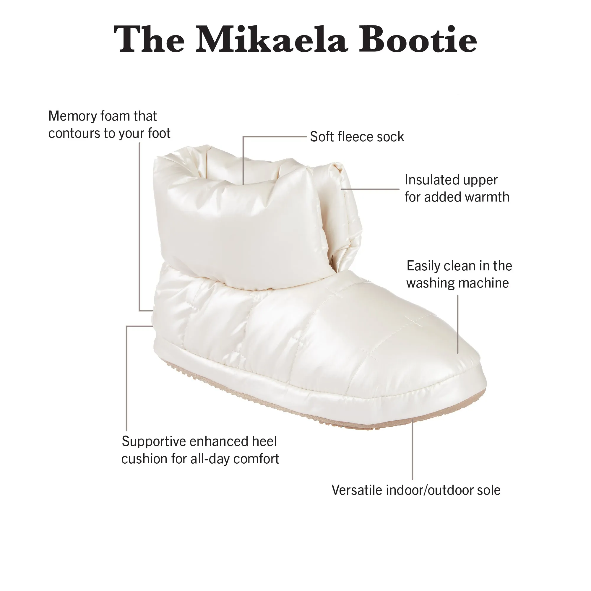 Women's Nylon Puffer Mikaela Boot Slippers