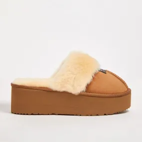 Women's Platform Designer Slipper Natural