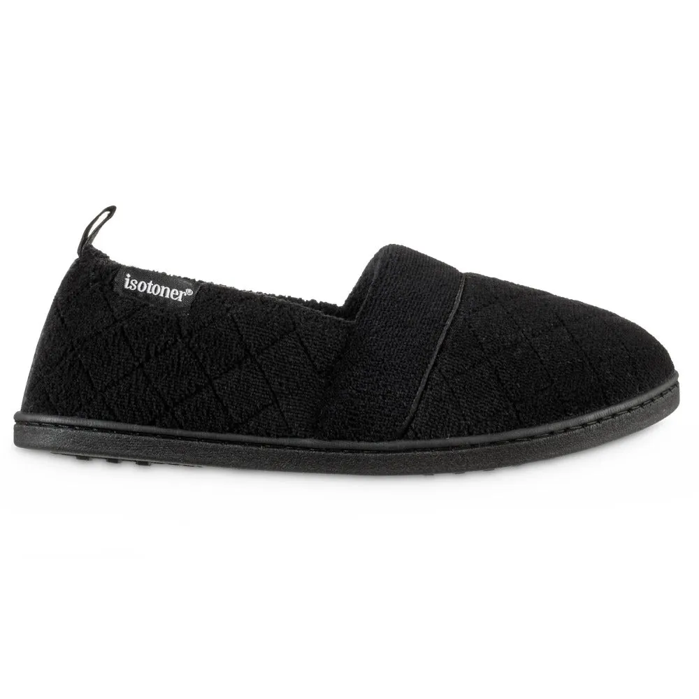 Women's Quilted Microterry Closed Back Slippers