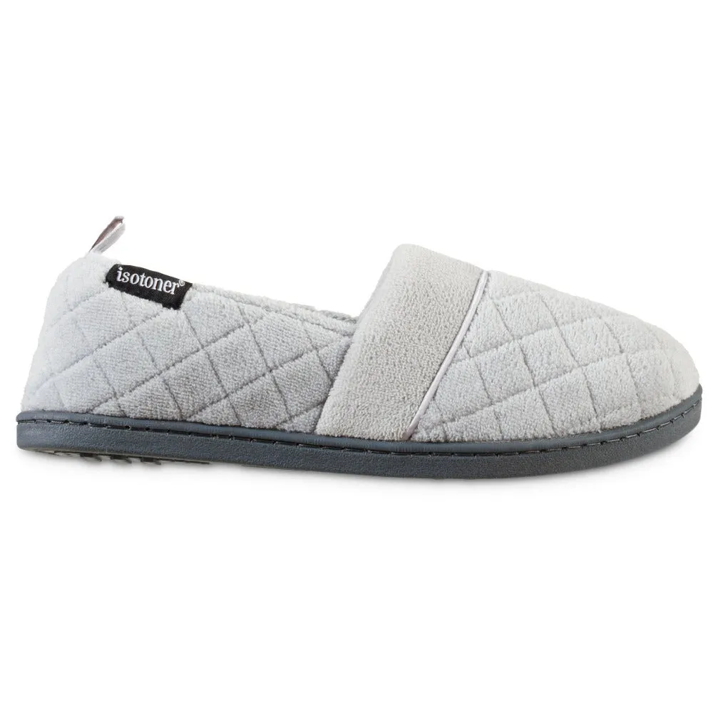 Women's Quilted Microterry Closed Back Slippers